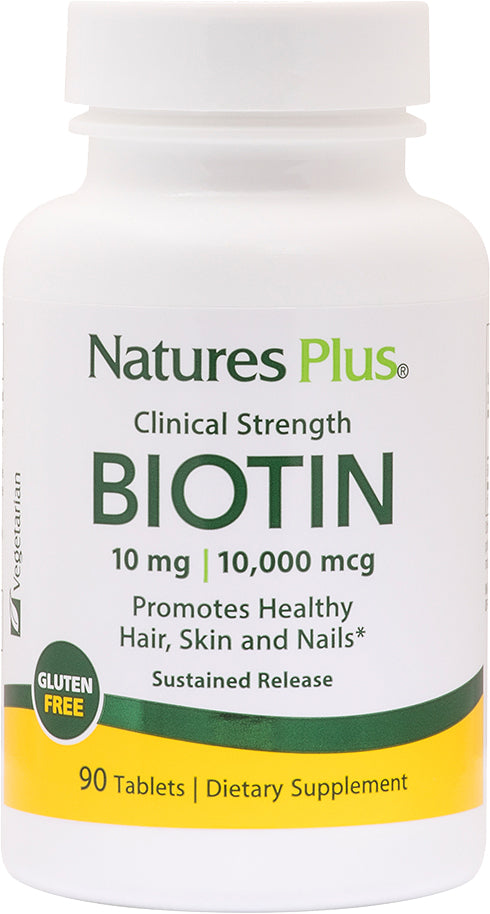 Biotin 10 mg, 90 Tablets , Brand_Nature's Plus Potency_10 mg Size_90 Tabs