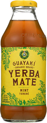 Organic Yerba Mate, Mint Flavor, 16 Fl Oz (473 mL) Liquid , Brand_Guayaki Flavor_Mint Form_Liquid Size_16 Fl Oz