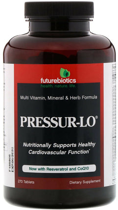 Pressur-Lo® with Resveratrol and CoQ10, 270 Tablets , Brand_Futurebiotics Form_Tablets Size_270 Tabs