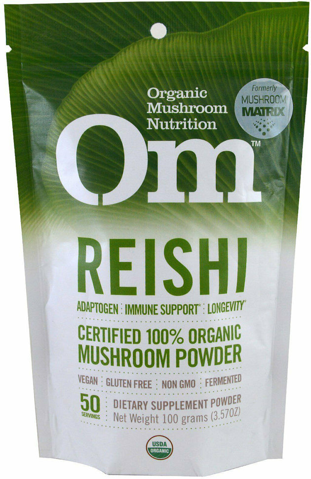 Reishi Mushroom Powder, 3.57 Oz (100 g) Powder , Brand_OM Organic Mushroom Nutrition Form_Powder Size_3.57 Oz