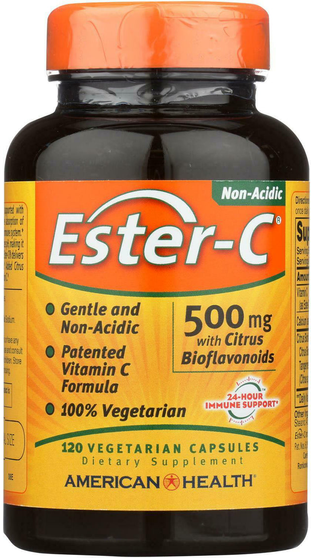 Ester-C® 500 mg with Citrus Bioflavonoids, 120 Vegetarian Capsules , Brand_American Health Form_Vegetarian Capsules Potency_500 mg Size_120 Caps