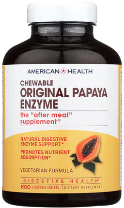 Chewable Originnal Papaya Enzyme - the "after meal" supplement®, 600 Chewable Tablets
