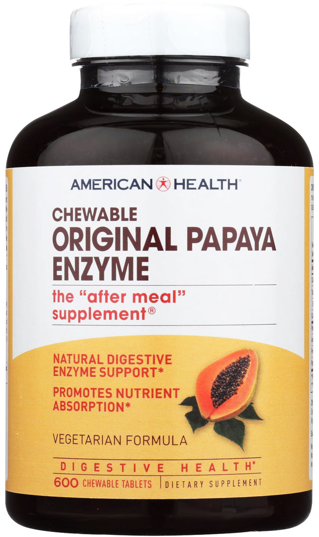 Chewable Originnal Papaya Enzyme - the "after meal" supplement®, 600 Chewable Tablets , Brand_American Health Form_Chewable Tablets Size_600 Chewables
