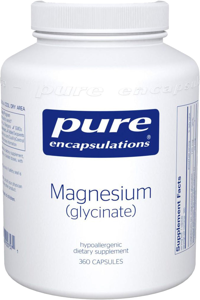Magnesium (glycinate), 120 mg, 360 Capsules , Brand_Pure Encapsulations caps Form_Capsules Not Emersons Potency_120 mg Size_360 Caps