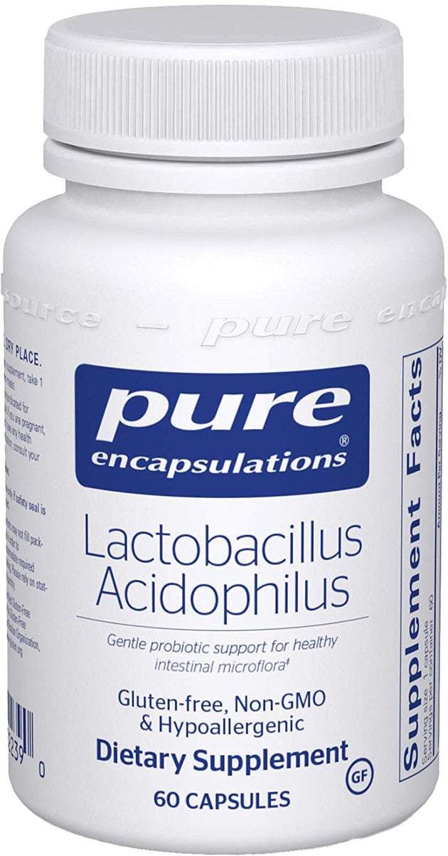 Lactobacillus Acidophilus, 60 Capsules , Brand_Pure Encapsulations Form_Capsules Not Emersons Size_60 Caps