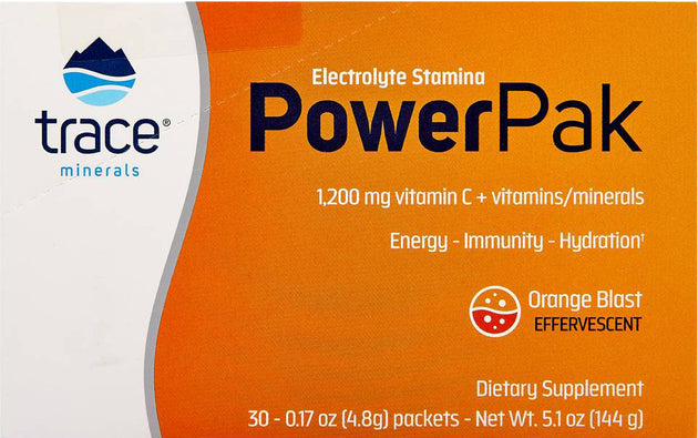 Electrolyte Stamina PowerPak, Orange Flavor, 30 Packet ,