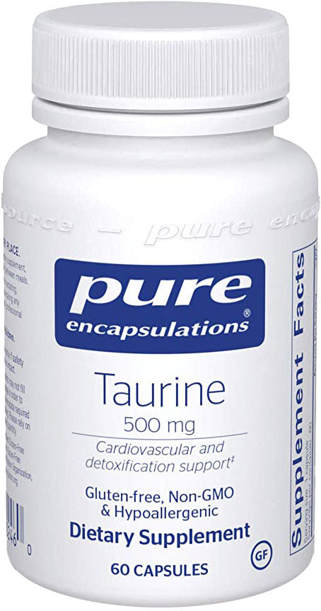 Taurine, 500 mg, 60 Capsules , Brand_Pure Encapsulations