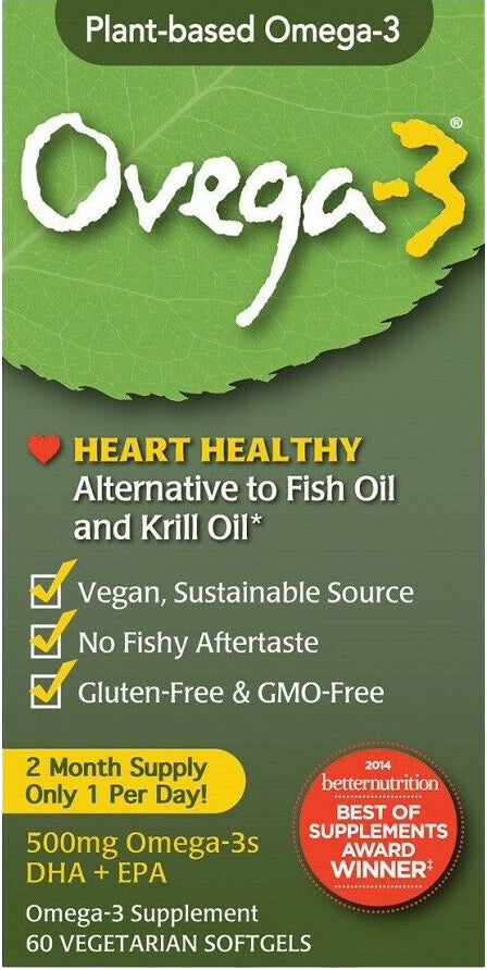 Ovega-3® Plant-based Omega 3, 60 Vegetarian Softgels , 20% Off - Everyday [On]