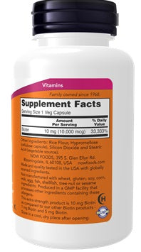 Biotin Extra Strength 10 mg, 120 vcaps , Form_Capsules