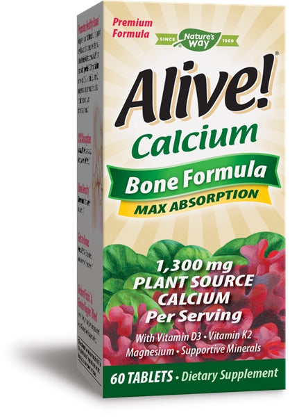 Alive! Calcium, 60 Tablets , 20% Off - Everyday [On] Brand_Nature's Way Everyday Peach Price Discount - 20% Off Form_Tablets Size_60 Tabs