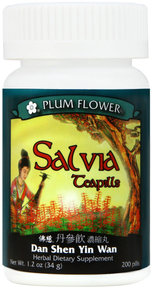 Salvia - Dan Shen Yin Wan - Teapills, 200 Capsules , Brand_Plum Flower Form_Capsules Size_200 Caps