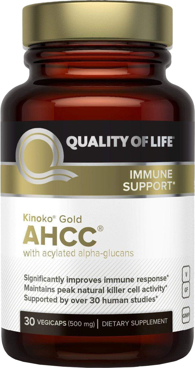 Kinoko® Gold AHCC® with acylated alpha-glucans, 500 mg, 30 Vegicaps , 20% Off - Everyday [On]