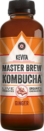 Master Brew Kombucha, Ginger Flavor, 15.2 Fl Oz (450 mL) Liquid , Brand_Kevita Flavor_Ginger Form_Liquid Size_15.2 Fl Oz