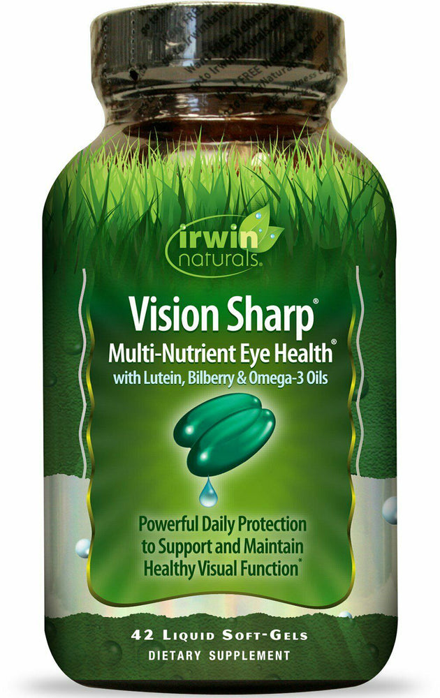 Vision Sharp Multi-Nutrient Eye Health, 42 Liquid Softgels , Brand_Irwin Naturals Form_Softgels Size_42 Softgels