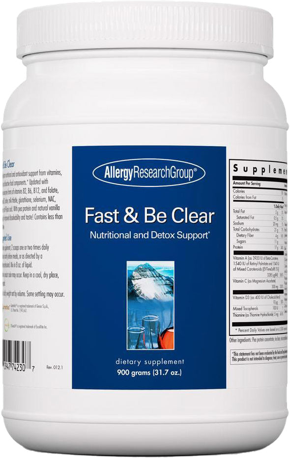 Fast & Be Clear, 900 g (31.7 oz) Powder , Brand_Allergy Research Group