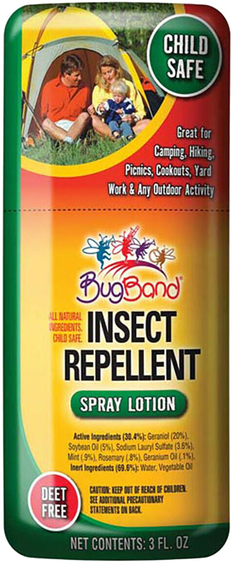 Insect Repellent Spray Lotion, 3 Fl Oz (88.8 mL) Lotion , Brand_Bug Band Form_Lotion Size_3 Fl Oz