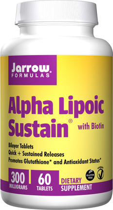 Alpha Lipoic Sustain® 300, with Biotin 300 mg, 60 Sustain Tablets