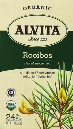 Organic Roobios, 24 Tea Bags , Brand_Alvita Form_Tea Bags Size_24 Count