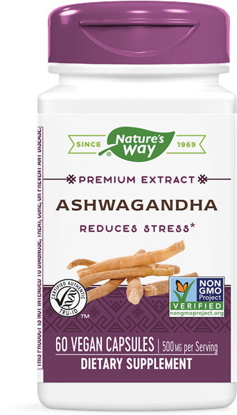 Ashwagandha, 60 Vcaps , Brand_Nature's Way Form_Vcaps Size_60 Caps
