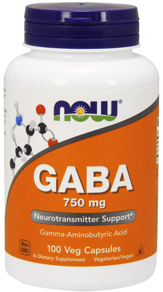GABA (Gamma-Aminobutyric Acid), 750 mg, 100 Vegetarian Capsules , 20% Off - Everyday [On]