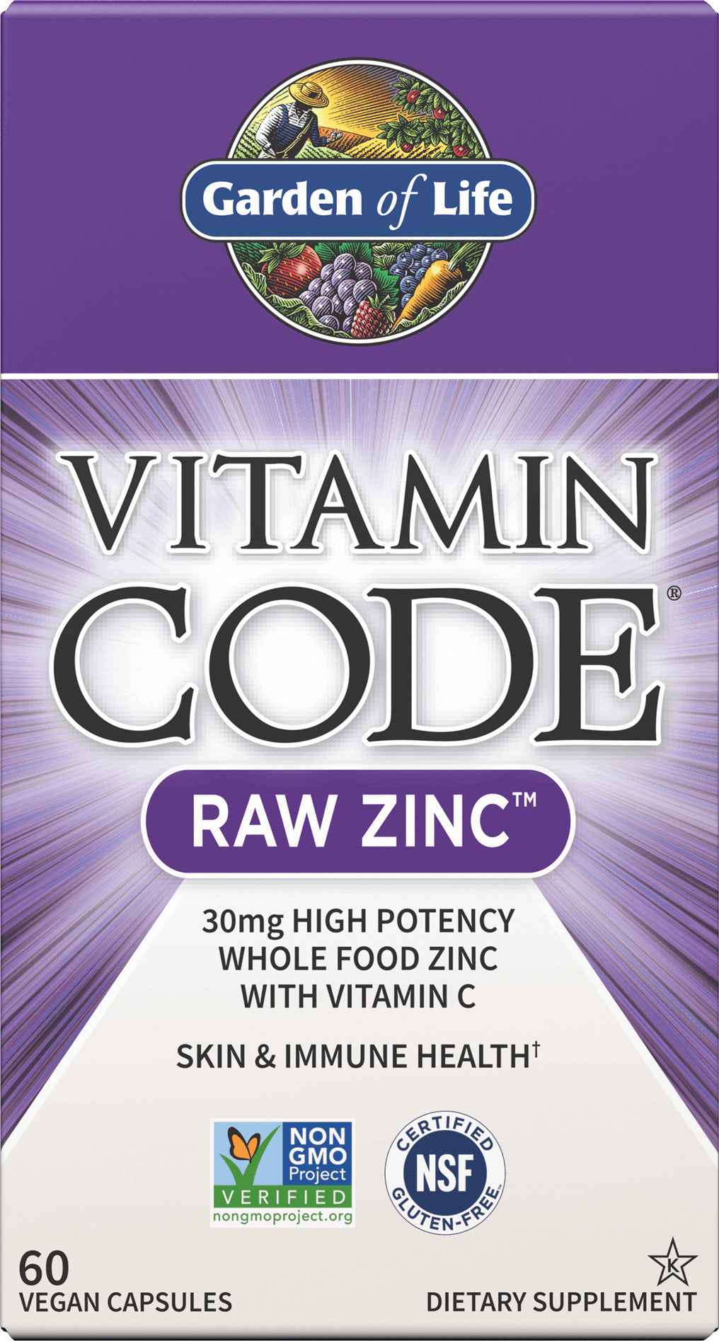 Vitamin Code® RAW Zinc™ with Vitamin C, 30 mg, 60 Vegan Capsules , 20% Off - Everyday [On] caps This is a Vitamin C Product