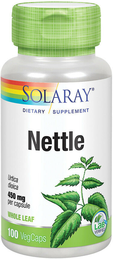 Nettle Leaves 450 mg, 100 Capsules , Brand_Solaray Form_Capsules Potency_450 mg Size_100 Caps