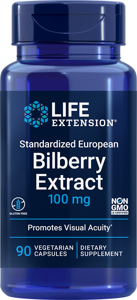 Standardized European Bilberry Extract, 90 Vegetarian Capsules ,