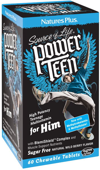 Power Teen for Him, 60 Chewables , Brand_Nature's Plus Form_Chewables Size_60 Chewables