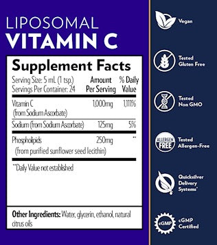 Vitamin C Liposomal, 4 oz ,