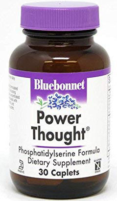Power Thought® Phosphatidylserine Formula, 30 Caplets , Brand_Blue Bonnet Flavor_Unflavored Form_Caplets Size_30 Caps