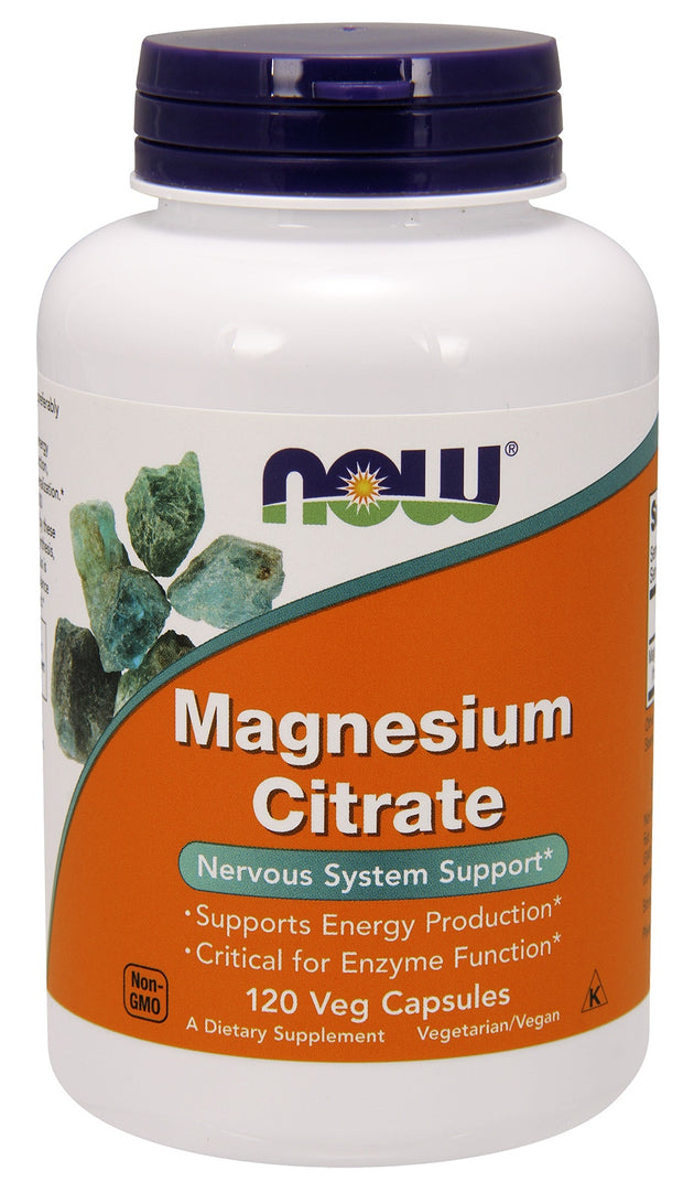 Magnesium Citrate, 120 Veg Capsules , Brand_NOW Foods Form_Veg Capsules Size_120 Caps