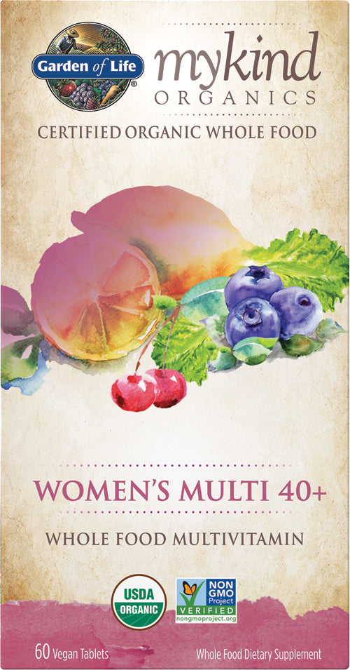 mykind Organics Women’s Multi 40+, 60 Vegan Tablets , Brand_Garden of Life Form_Vegan Tablets Size_60 Tabs tabs