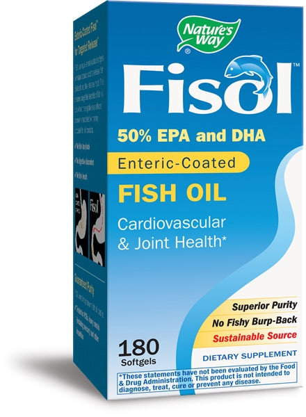 Fisol Fish Oil, 180 Softgels , Brand_Nature's Way Form_Softgels Size_180 Softgels