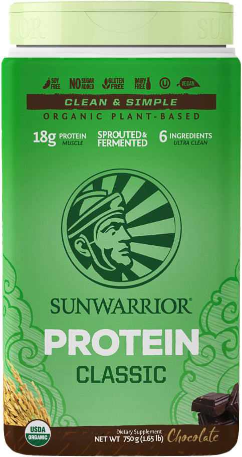 Organic Plant-Based Protein, 20 g of Protein, Chocolate Flavor,  1.65 Lb (750 g) Powder