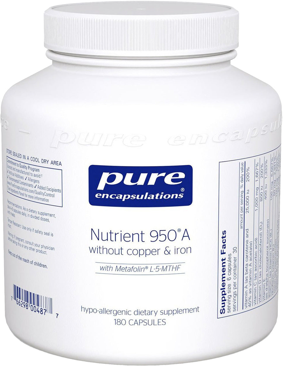 Nutrient 950® without Copper & Iron, 180 Capsules , caps