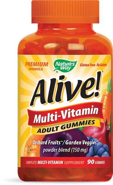 Alive! Adult Multi Gummies, 90 Gummies , Brand_Nature's Way Form_Gummies Size_90 Chews