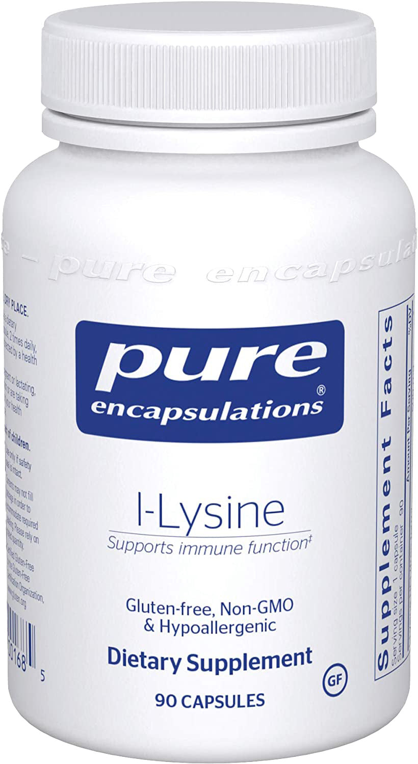 L-lysine, 500 mg, 90 Capsules , Brand_Pure Encapsulations caps