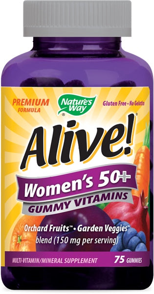 Alive! Women’s 50+ Gummy Multi, 75 Gummies