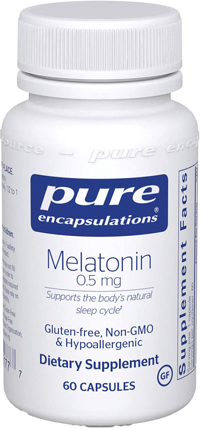 Melatonin, 0.5 mg, 60 Capsules , Brand_Pure Encapsulations caps
