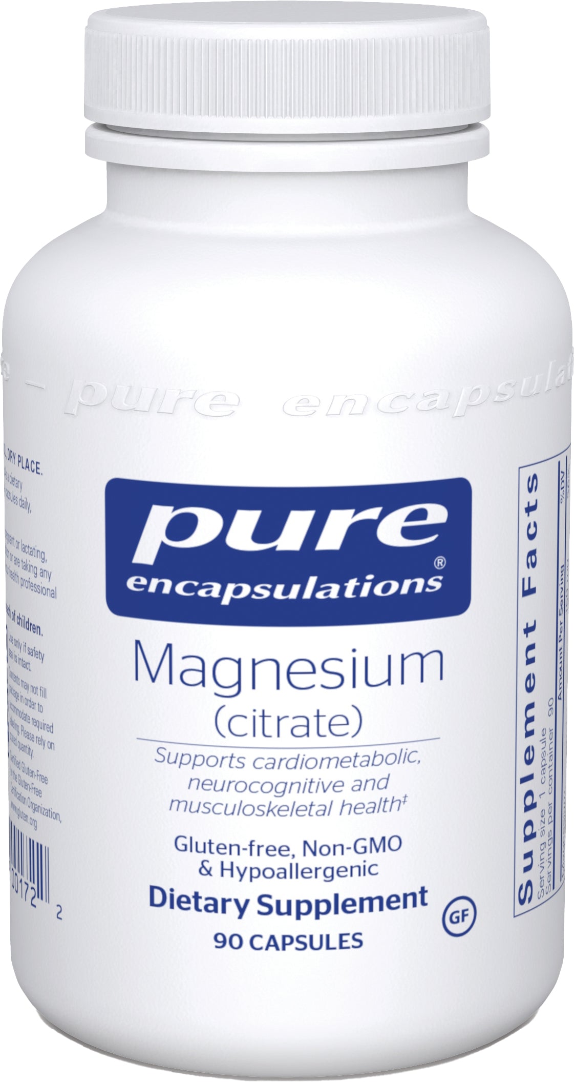 Magnesium (Citrate) - 90 Capsules , Pure Encapsulations