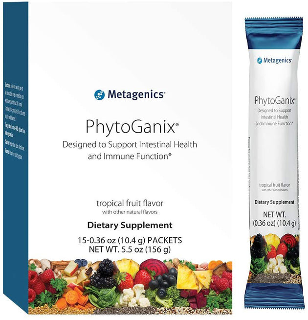 PhytoGanix®, Tropical Fruit Flavor, 15 x 0.36 Oz (10.4 g) Powder Packets , Emersons Emersons-Alt