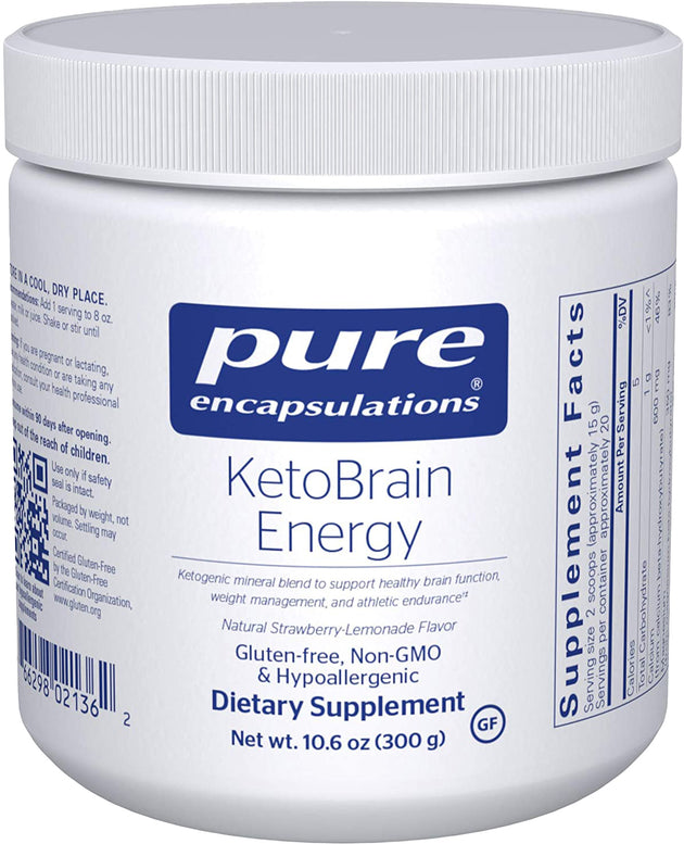 KetoBrain Energy, 10.6 Oz (300 g) Powder , Brand_Pure Encapsulations Emersons