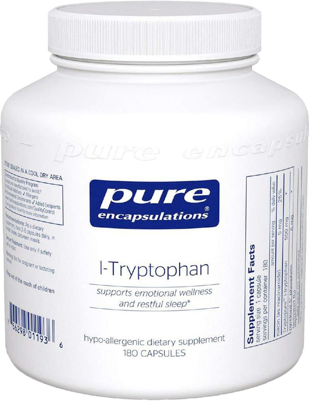 L-Tryptophan, 180 Capsules , Brand_Pure Encapsulations Emersons