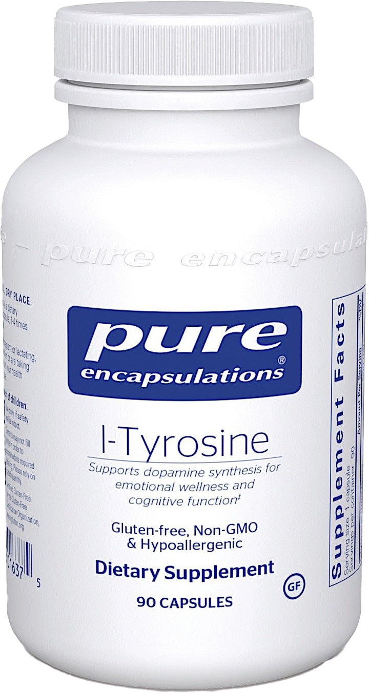L-Tyrosine, 90 Capsules , Brand_Pure Encapsulations caps Emersons Form_Capsules Requires Consultation Size_90 Capsules