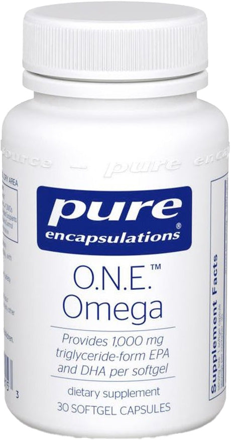 O.N.E.™ Omega, 1000 mg of triglyceride-form EPA and DHA per Softgel, 30 Softgels , Brand_Pure Encapsulations Emersons