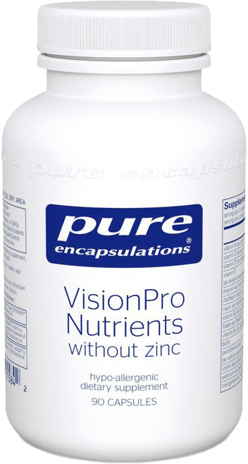 VisonPro Nutrients without zinc , 90 Capsules , Brand_Pure Encapsulations Emersons