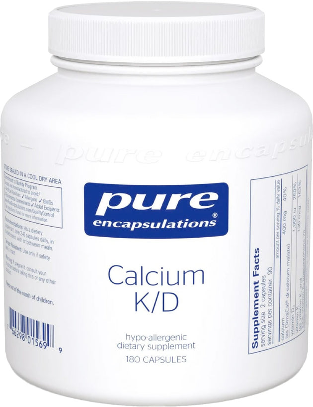 Calcium K/D, 180 Capsules , Brand_Pure Encapsulations Emersons