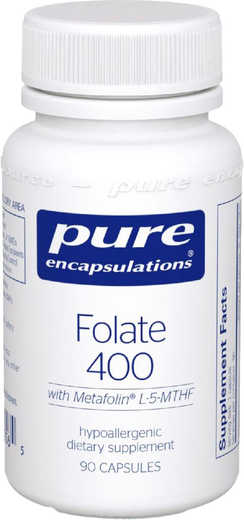 Folate 400 with Metafolin® L-5-MTHF, 400 mcg, 90 Capsules , Brand_Pure Encapsulations caps Emersons Form_Capsules Requires Consultation Size_90 Capsules