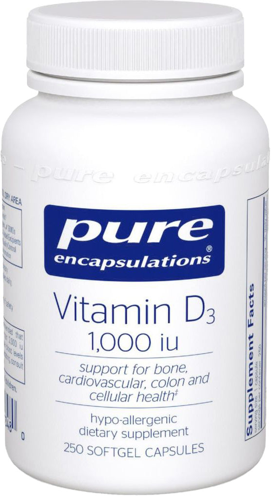 Vitamin D3 25 mcg (1,000 IU) , Pure