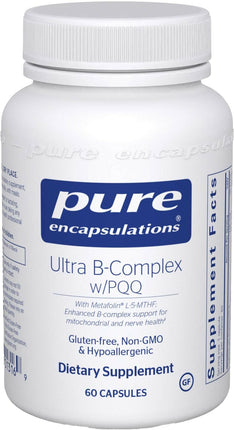 Ultra B-Complex w/ PQQ with Metafolin® L-5-MTHF, 60 Capsules , Brand_Pure Encapsulations Emersons